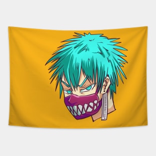 Head Boy Blue Hair Tapestry