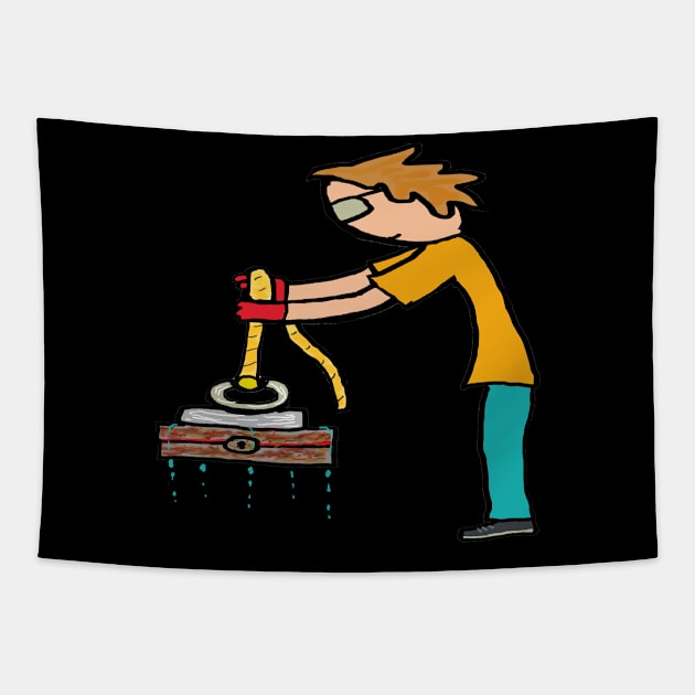 Magnet Fishing Tapestry by Mark Ewbie