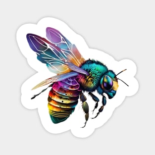 Multicolored bee Magnet