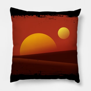 Tatooine grunge frame Pillow