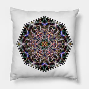 Abstract textured mandala Pillow