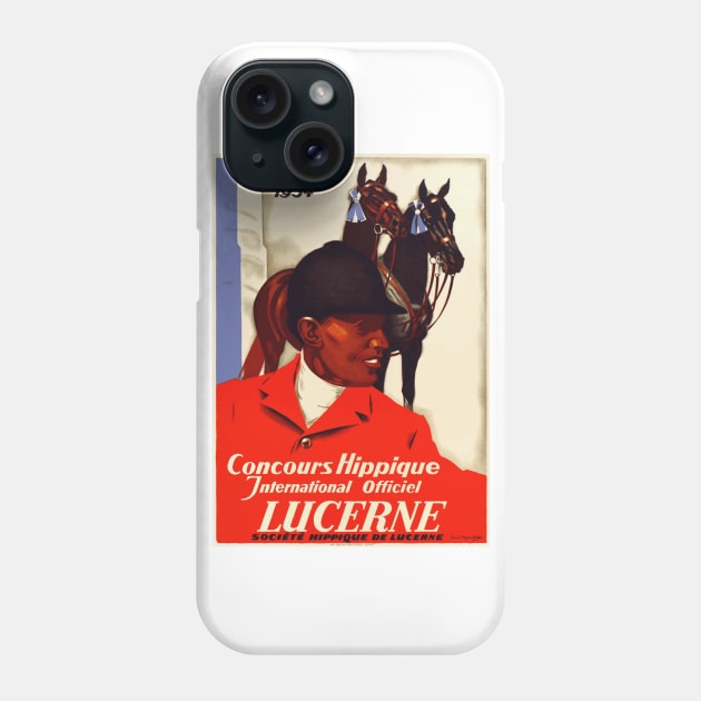 1934 International Horse Show, Lucerne Switzerland - Poster Art Phone Case by Naves