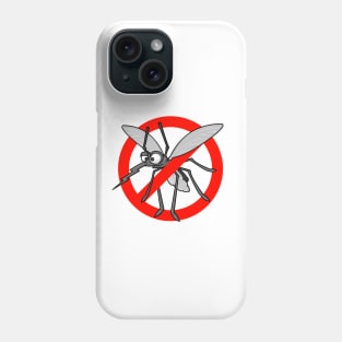 Angry mosquito in red strike Phone Case