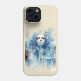 Watercolor woman illustration Phone Case