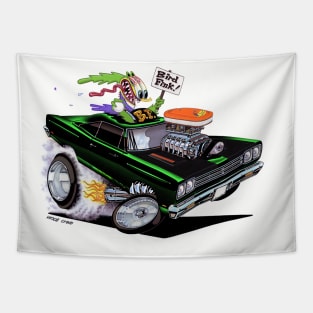 BIRD FINK 1969 Roadrunner Green Tapestry