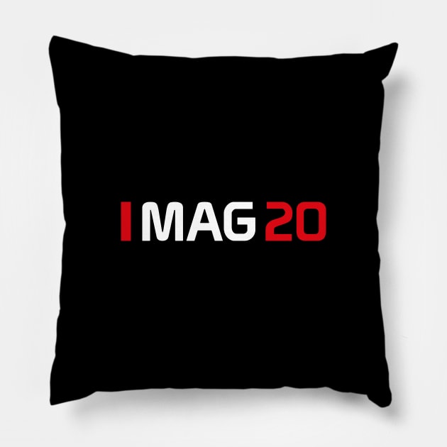 MAG 20 Design - White Text Pillow by Hotshots