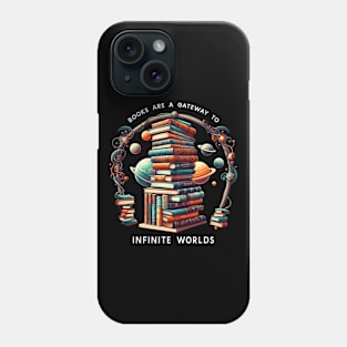 Books are a gateway to infinite worlds,  Bookworm, Books Lover Phone Case