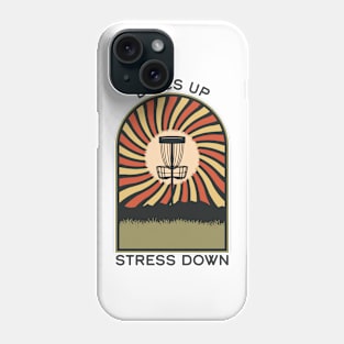 Discs Up Stress Down | Disc Golf Vintage Retro Arch Mountains Phone Case