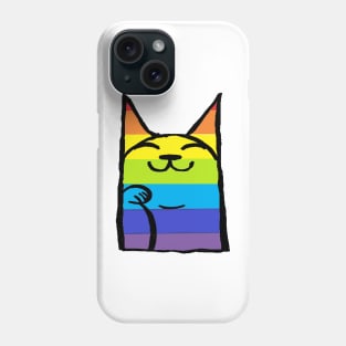 cat,cats,rainbow,rainbows,kitten by LowEndGraphics Phone Case