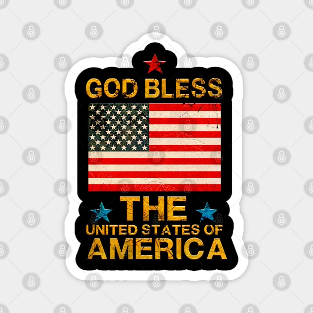 God bless the united state of America Magnet by mustaben
