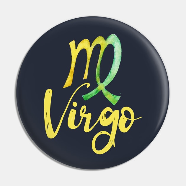 Virgo Symbol Pin by bubbsnugg