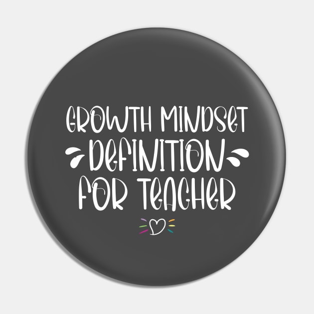 Growth Mindset Definition Quotes Entrepreneur Gifts School For Men Or Women, Boys And Girls, For Teacher Pin by chidadesign