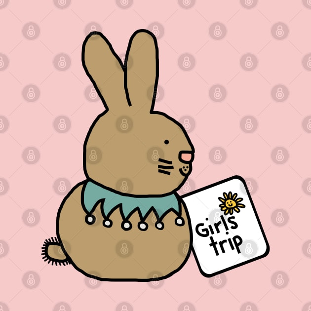 Cute Bunny Rabbit goes on Girls Trip by ellenhenryart