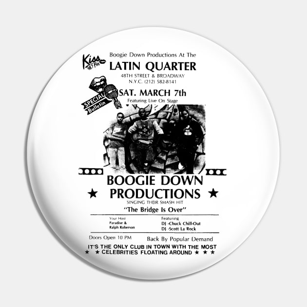 Live Hip Hop at the Latin Quarter Concert Flyer (1987) Pin by Scum & Villainy