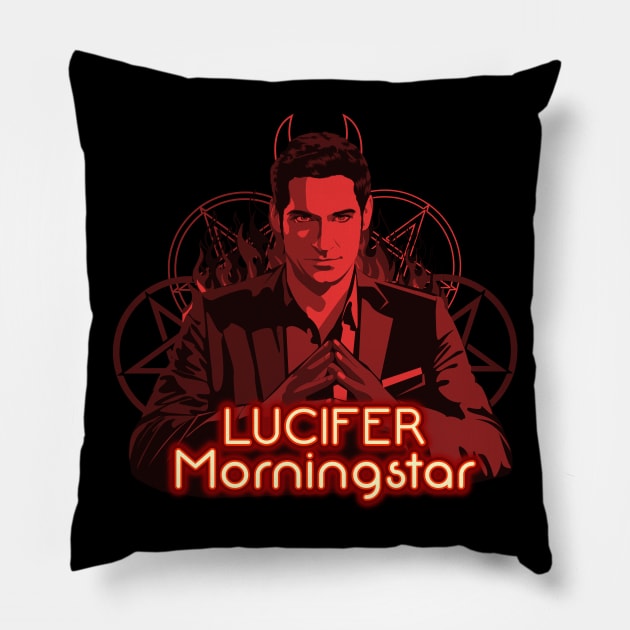 Lucifer Morningstar Pillow by Ddalyrincon