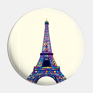 Eiffel Tower Wpap Art Pin