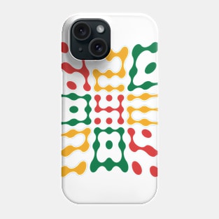 Warped 420 Metaballs Typography (Rasta Colours) Phone Case