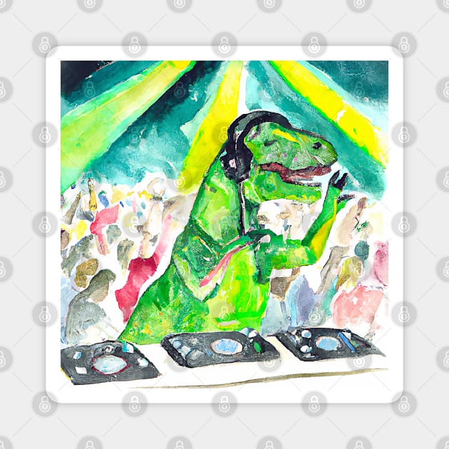 DJ T-Rex Magnet by TrexAmbassador