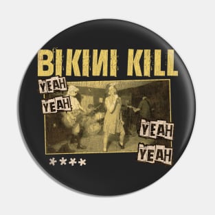 Bikini Kill Vintage 1990 // Yeah Yeah Yeah Yeah Original Fan Design Artwork Pin