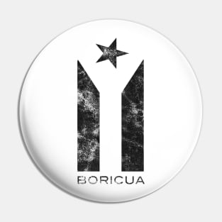 Resiste Boricua Puerto Rico Bandera Negra Puerto Rican Black Flag Pin