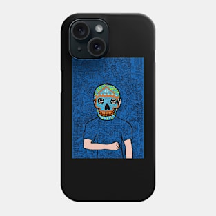 Unveil NFT Character - MaleMask Doodle Named Adam with Mexican Eyes on TeePublic Phone Case