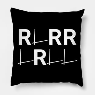 Paradiddle: RLRR LRLL Drum Rudiment Enthusiast Pillow