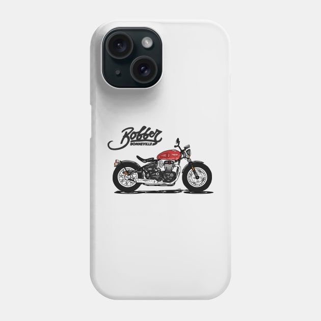 Triumph Bonneville Bobber Red Phone Case by Hilmay