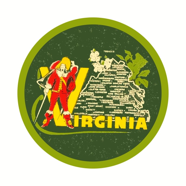 Virginia Vintage Travel Decal by zsonn