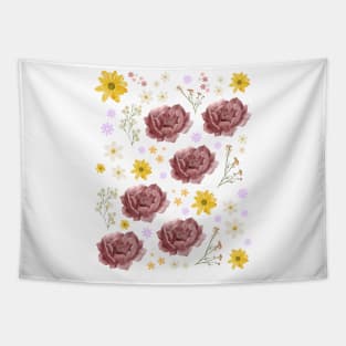 Colorful Floral Design Tapestry