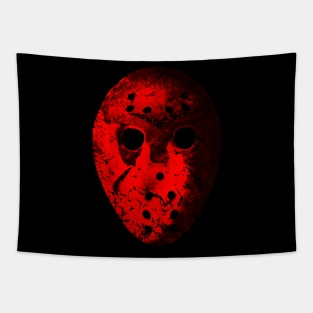 Red Bloody Horror Mask Tapestry