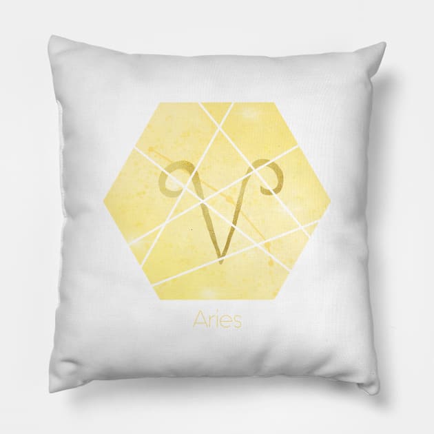 Aries zodiac sign Pillow by Home Cyn Home 