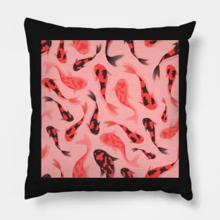 Japanese pattern in pink colour with koi carps Pillow