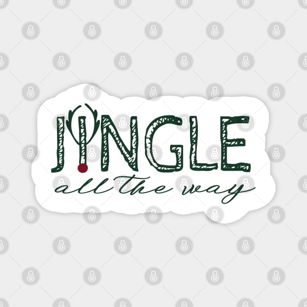 Jingle All the Way Magnet by the plaid giraffe