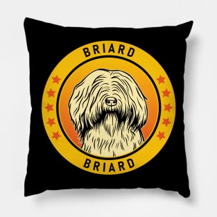 Briard Dog Portrait Pillow