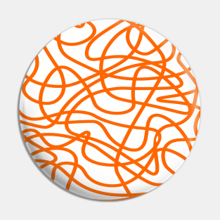 Orange abstract doodle lines pattern design Pin