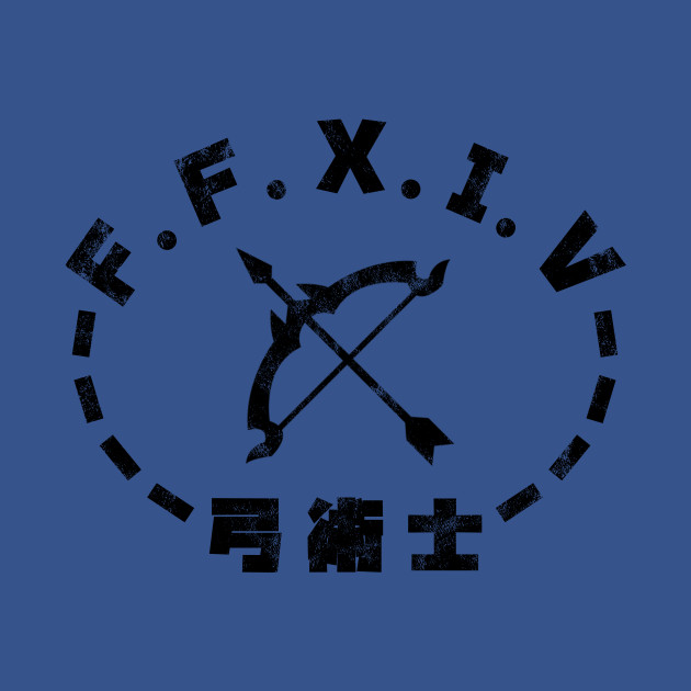 Final Fantasy XIV Archer Icon Kanji - Final Fantasy - T-Shirt