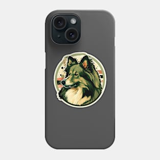 Shetland Sheepdog Camouflage Motif Phone Case