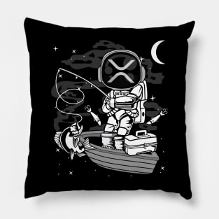 Astronaut Fishing Ripple XRP Coin To The Moon Crypto Token Cryptocurrency Blockchain Wallet Birthday Gift For Men Women Kids Pillow