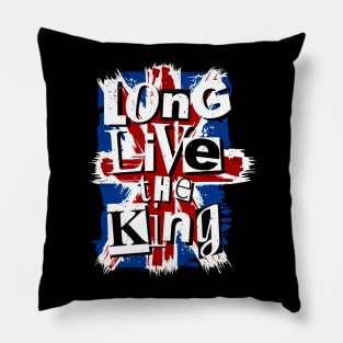 King Charles III Coronation Long Live the King Punk Pillow