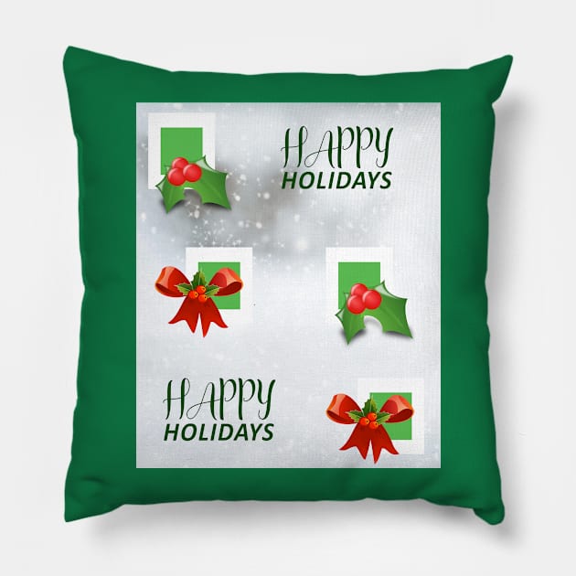 Happy Holidays Pillow by pengulous