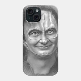 Murder Lizard Spy Black and White Charcoal Sketch Phone Case