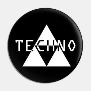 Techno Music Sign Pin