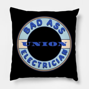 Bad Ass Union Electrician Pillow