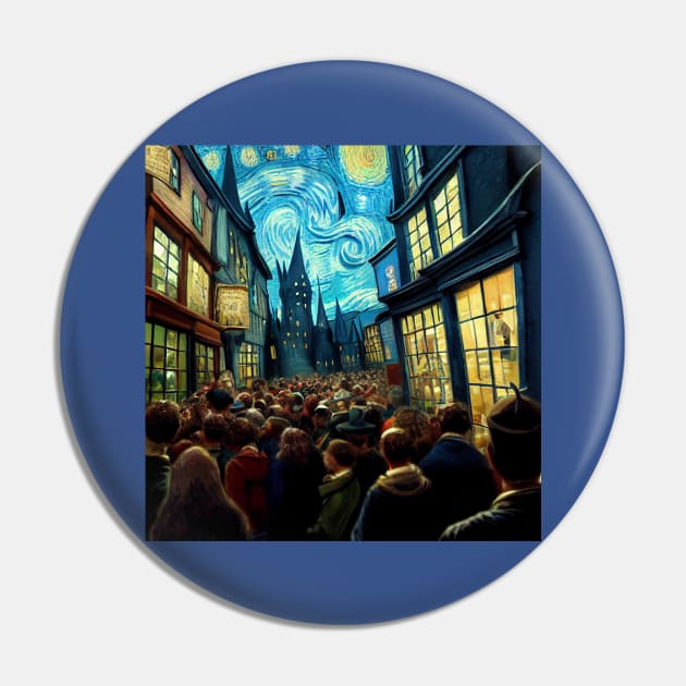 Starry Night in Diagon Alley Pin by Grassroots Green