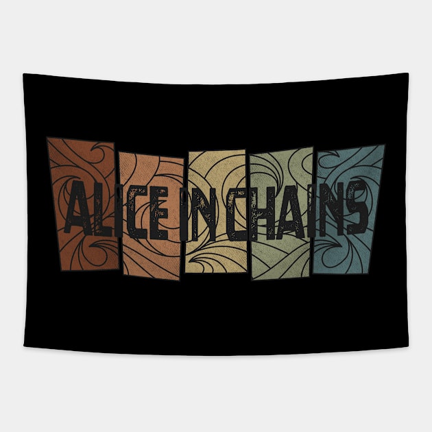 Alice In Chains - Retro Pattern Tapestry by besomethingelse