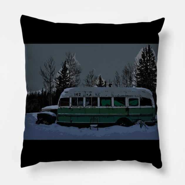 magic bus alaska Pillow by oryan80