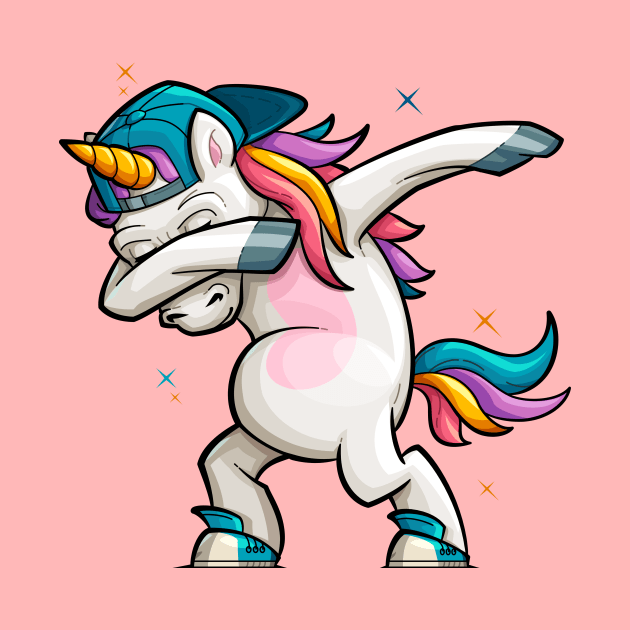 Cartoon Unicorn Dabbing by stonemask