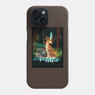 Striped Jade unicorn Phone Case