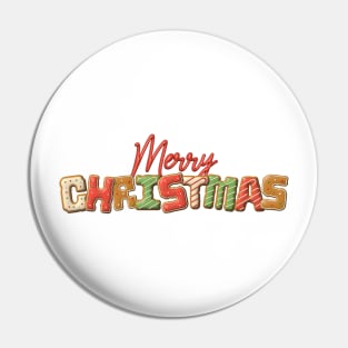 Merry Christmas Cookie Lettering Pin