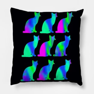 Neon Kitties! Pillow